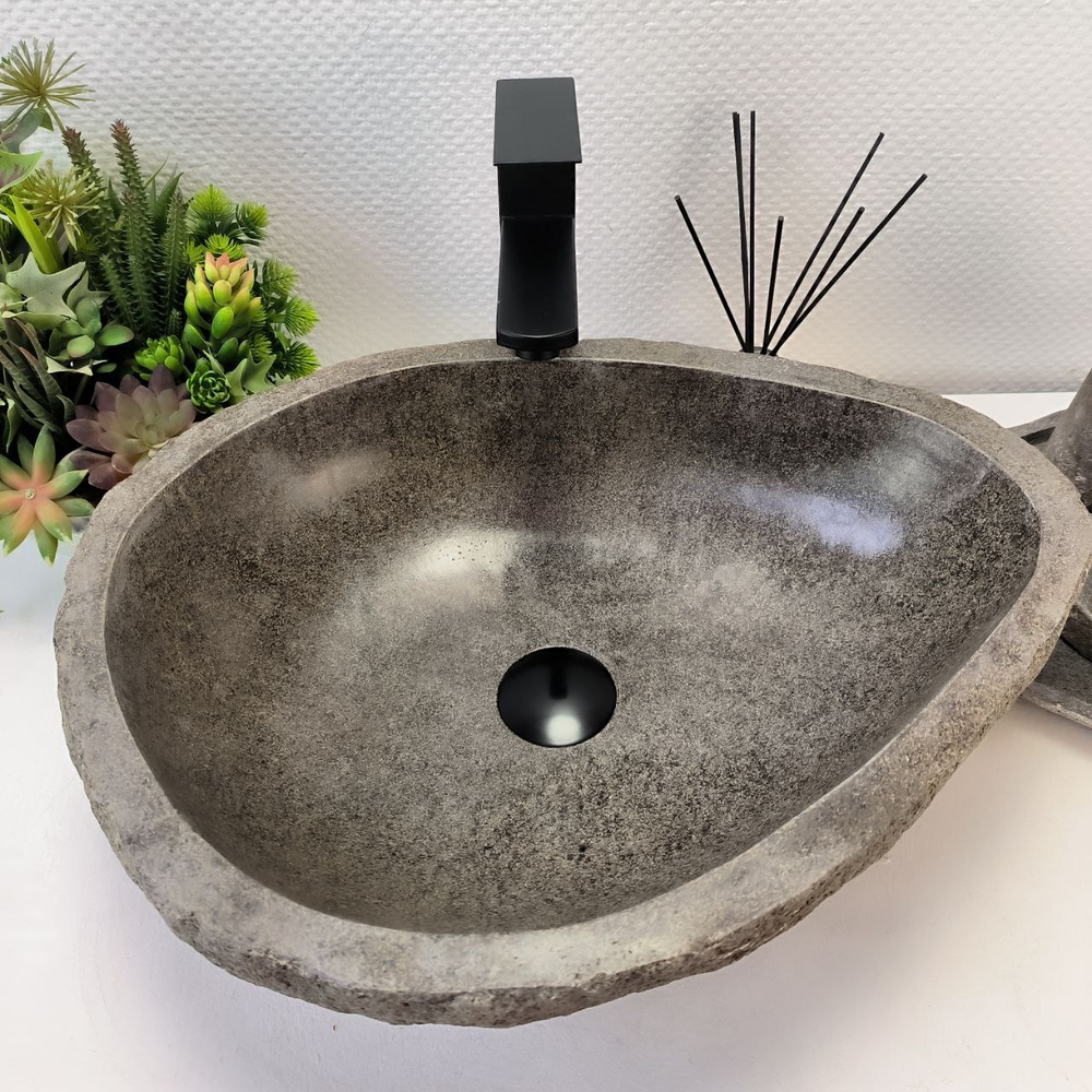 Раковина из речного камня RS-63329 (50*39*16) 0122