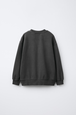 ZARA ТОЛСТОВКА SMILEYWORLD ® С ЗАКЛЕПКАМИ, АНТРАЦИТОВО-СЕРЫЙ