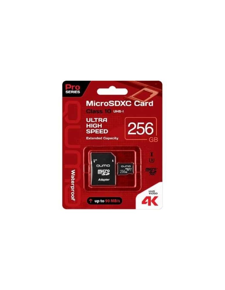 Micro SecureDigital 256Gb QUMO QM256GMICSDXC10U3 (MicroSDXC Class 10 UHS-I, SD adapter)