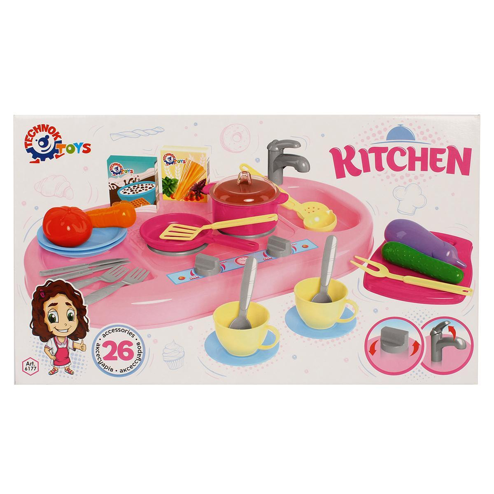 Кухня №5 с набором посуды (Технок)