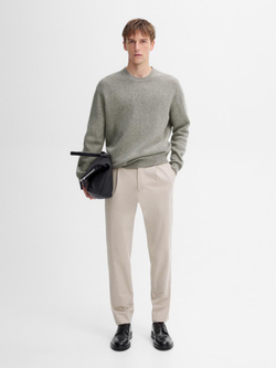 Massimo Dutti Костюмные брюки из смесового хлопка, песочный