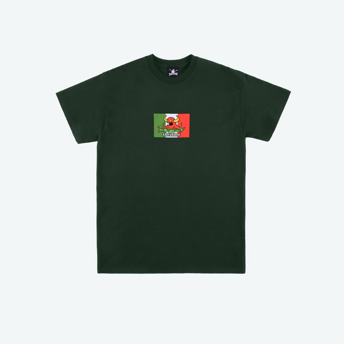 Купить Футболка Thrasher x Toy Machine Hecho T-Shirt (forest green)