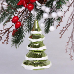 Ёлочная игрушка "Сказочная ёлка" 7*7*11,5 см, зелёный (Серпантин)