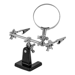 Зажим для пайки "Третья рука" с лупой Sparta