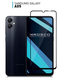 Защитное стекло ROSCO для Samsung Galaxy A05 (арт.SS-A05-FSP-GLASS-BLACK )