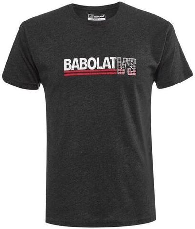 Мужская теннисная футболка Babolat Exercise Vintage Tee Men - black heather