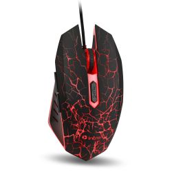 Мышь Intro MG610 игровая проводная 1200-3600dpi черная с ковриком | Intro