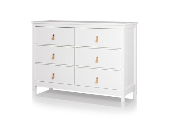 Комод Wood 6 ящиков (белый)