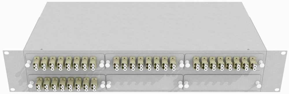 Кросс оптический стоечный  TopLAN КРС-Top-2U-64LC/U-OM2-GY