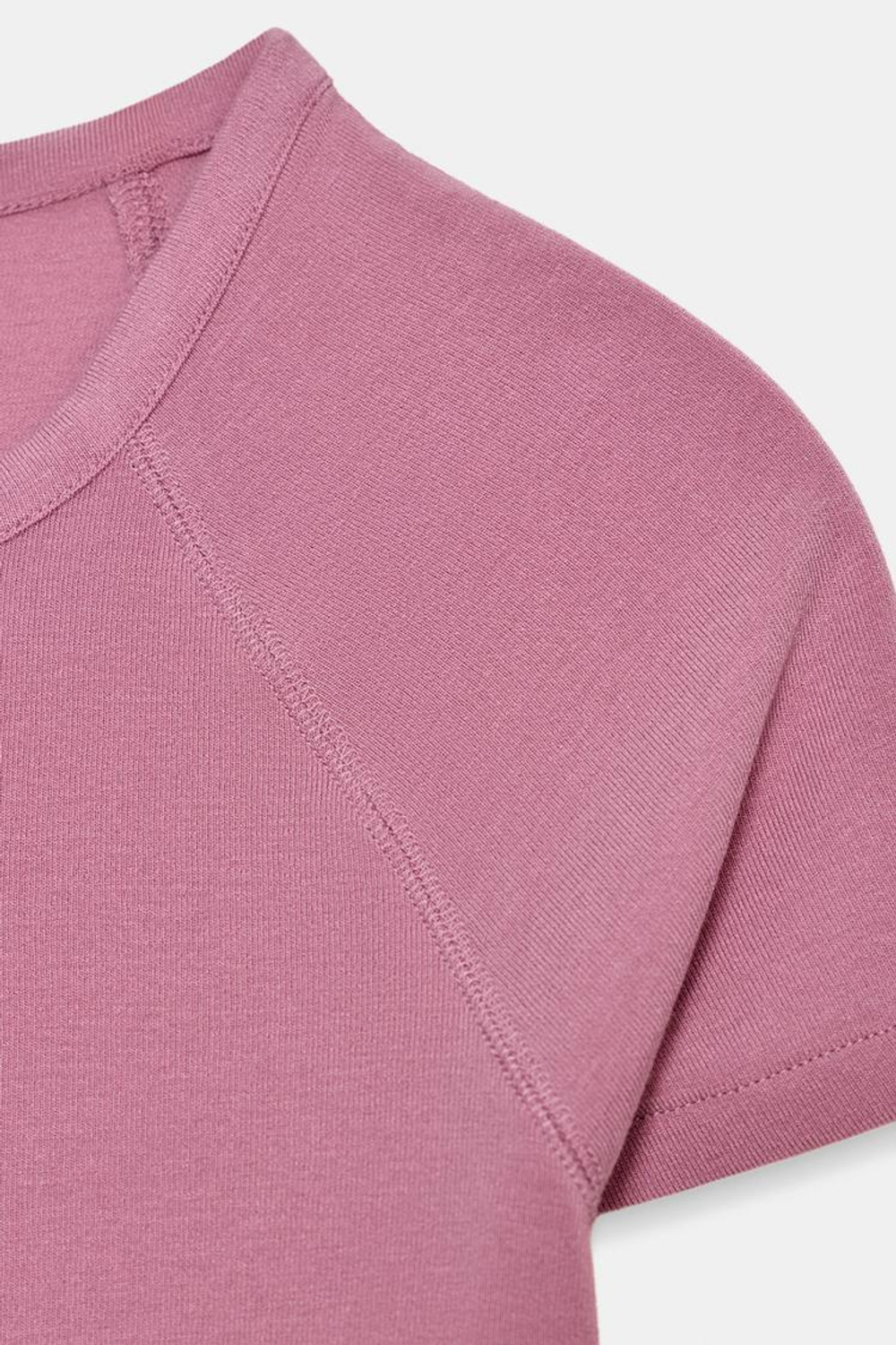 ZARA ФУТБОЛКА С КОРОТКИМИ РУКАВАМИ РЕГЛАН, ЦВЕТ РОЗОВОГО ДЕРЕВА