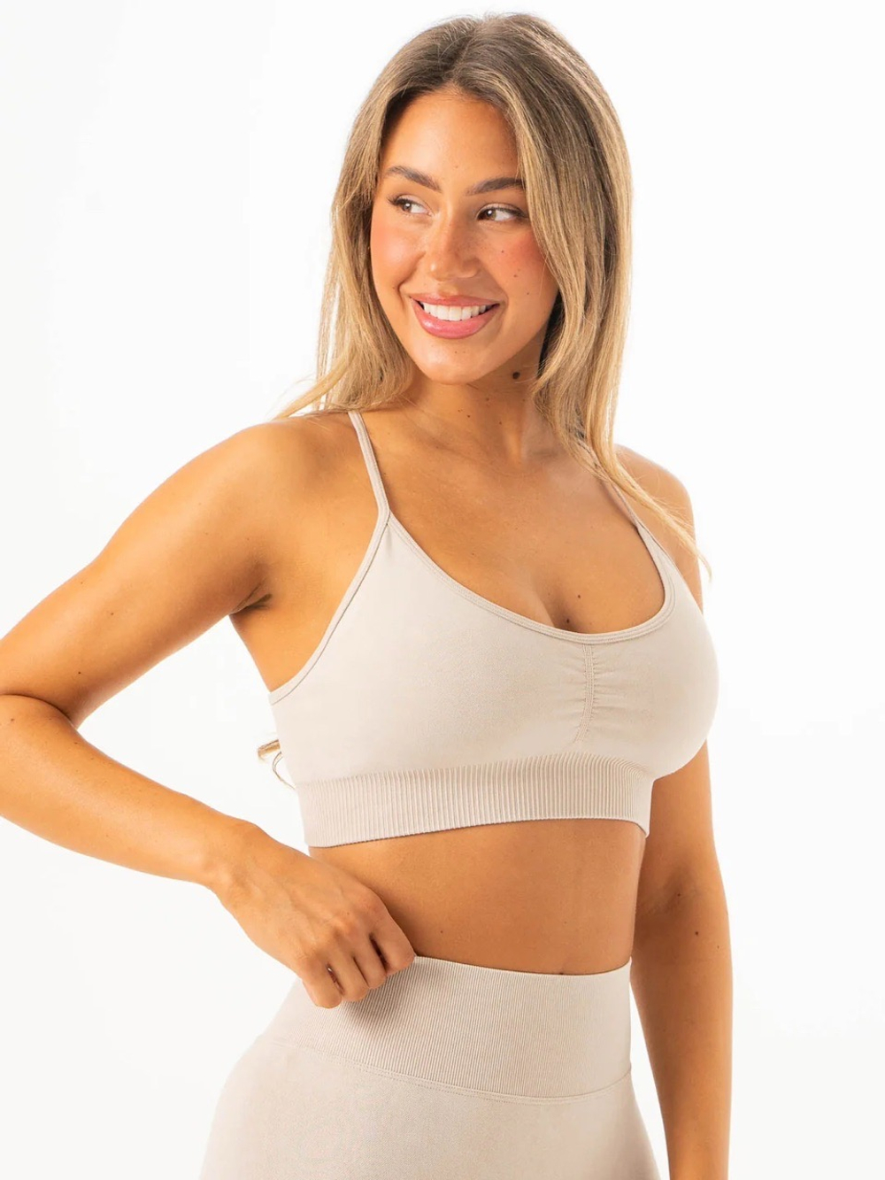 Топ RYDERWEAR Stonewash Seamless Sports Bra Latte