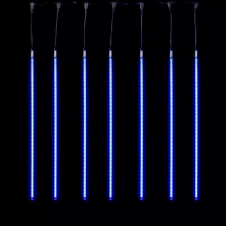 Гирлянда Тающие сосульки 10*0.8 м., 24V., 720 синих LED ламп, коннектор, черный ПВХ, LTC (CCL720-10-1B)