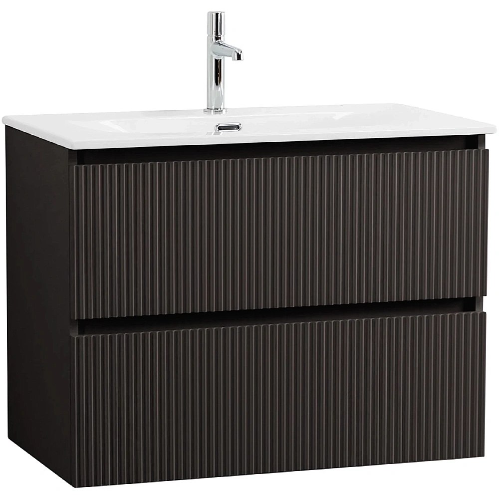 Тумба с раковиной BelBagno 70 UNO-MINI-700-2C-SO-GSO+BB-8099-3-70 темно-серая матовая
