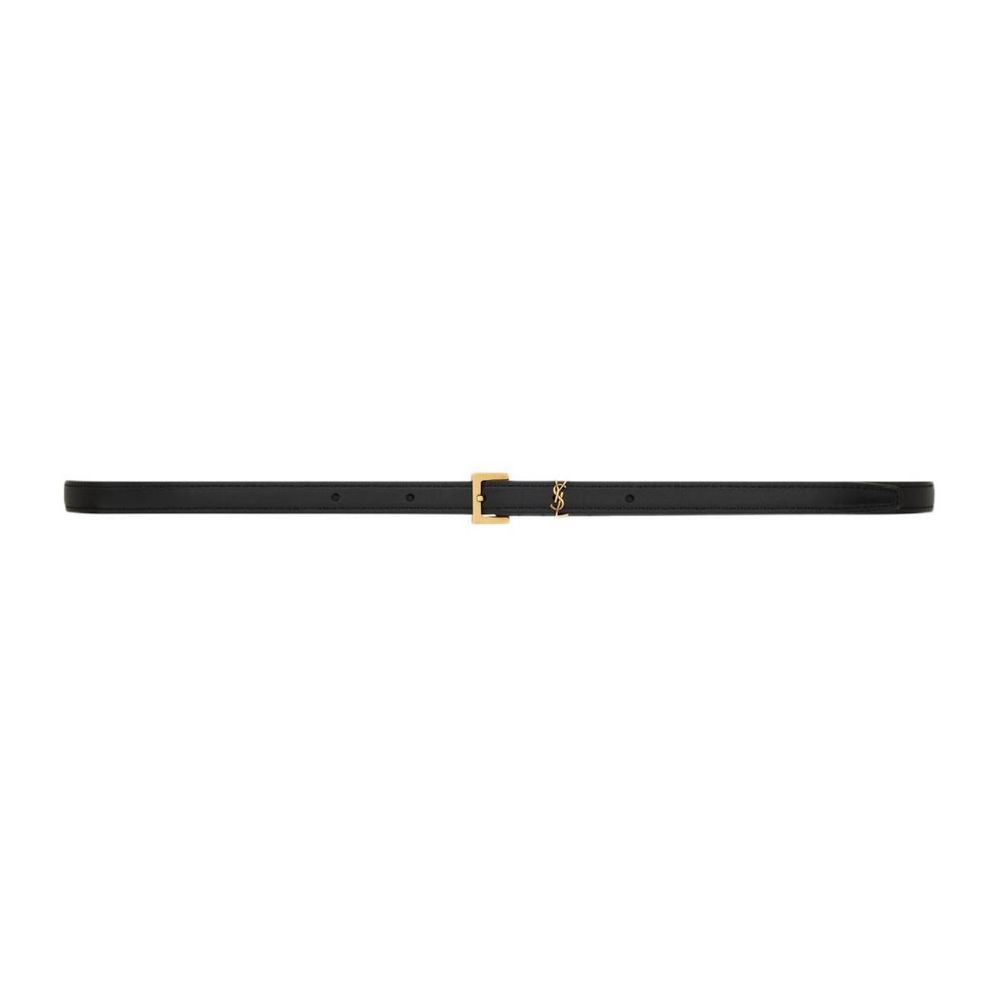 Пояс SAINT LAURENT Logo 1cm, 7884261HZ0W1000