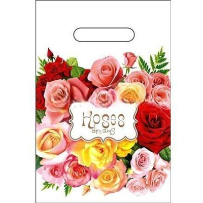 Пакет с прорубной ручкой ПВД 20х30 (30 мкм) "Грезы" (100/2000 шт.) Интерпак