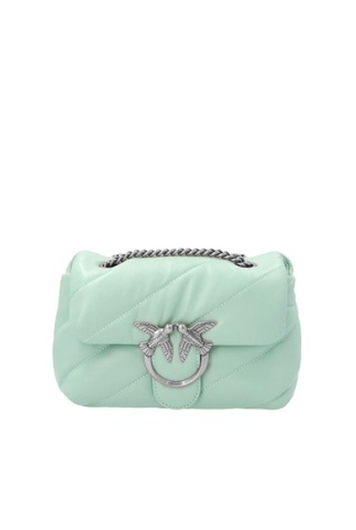 MINI LOVE BAG PUFF MAXI QUILT – mint green silver