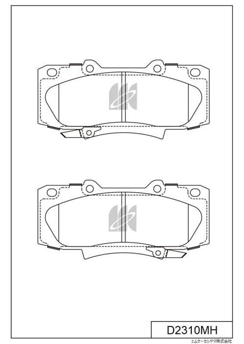 Дисковые тормозные колодки KASHIYAMA (противоскрипная пластина в компл.) D2310MH