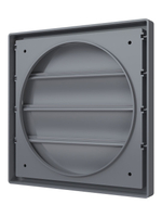 Выход стенной КФ фланец D355 жалюзи 410x410 ASA Gray ERA