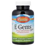 Carlson, E-Gems® Elite, витамин E с токоферолами и токотриенолами, 60 капсул