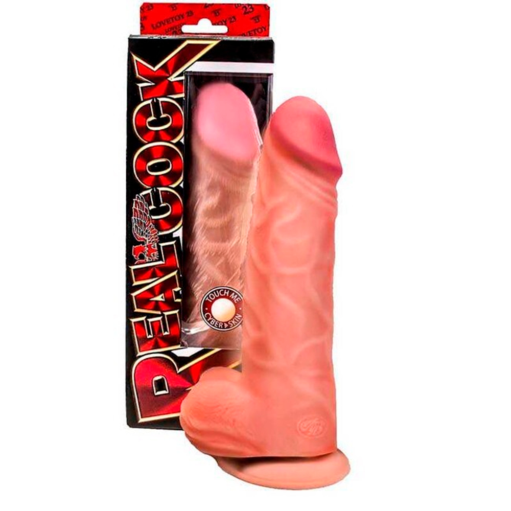 Гигантский фаллос на присоске Real Cock , вторая кожа (27 см , телесный) (Цвет: телесный)