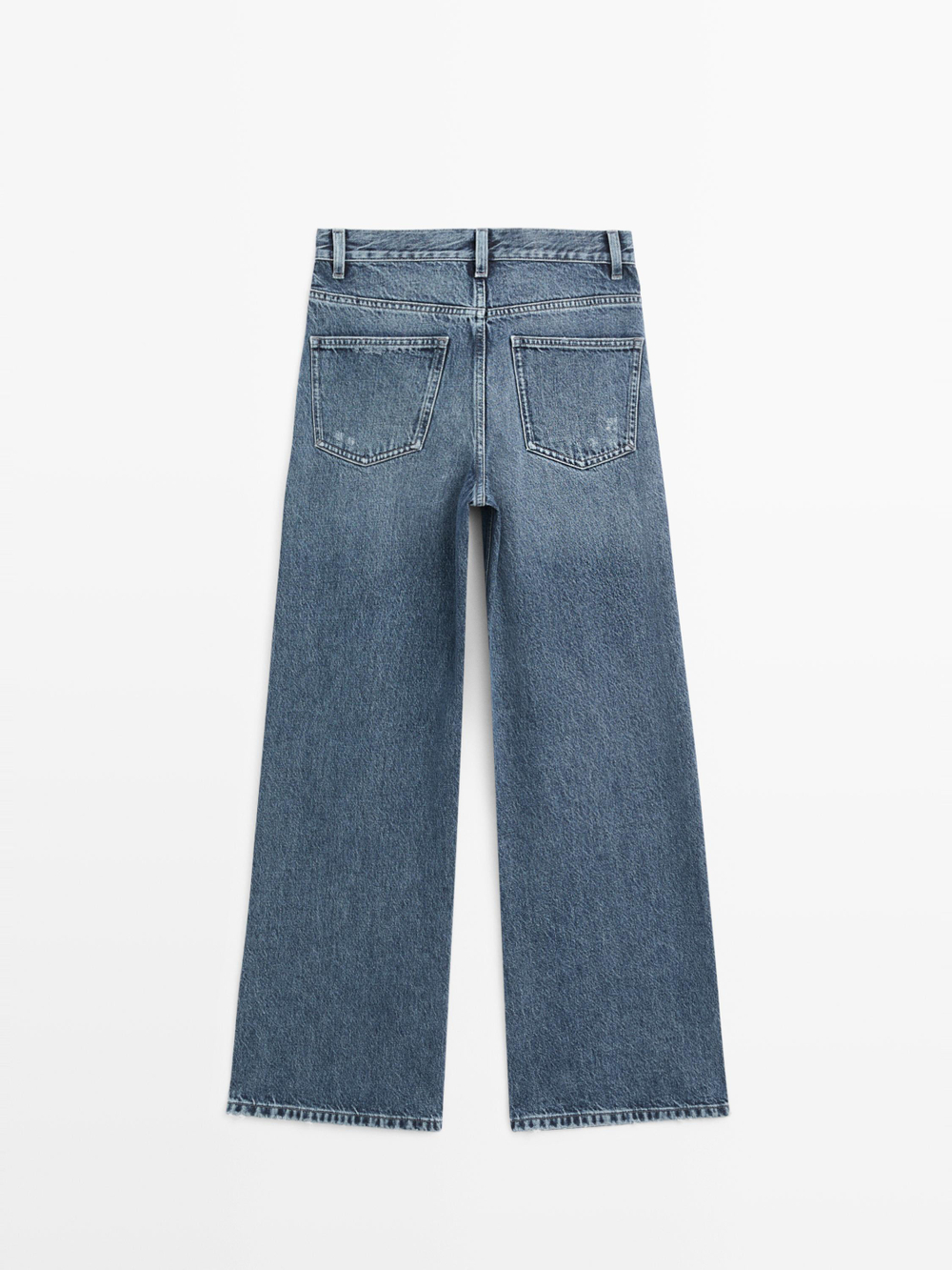 Massimo Dutti Джинсы с широкими штанинами, средне-синий