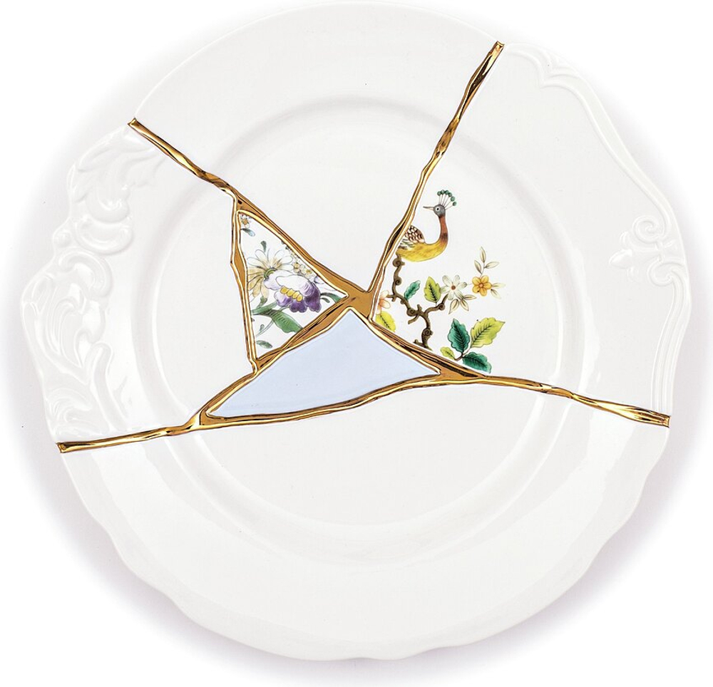 Тарелка обеденная Seletti Kintsugi 2, фарфор, 27 см