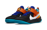 [BP Young children] Space Jam x Nike Team Hustle D 10 SE Aerial Slam Dunk joint Velcro low-top basketball shoes black, orange and blue color matching