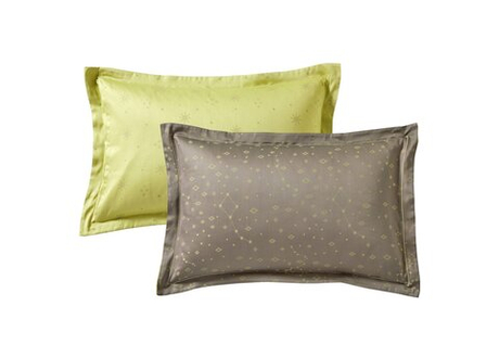 Постельное белье 2 спальное евро Blanc des Vosges Constellations Citrus желто-зеленое