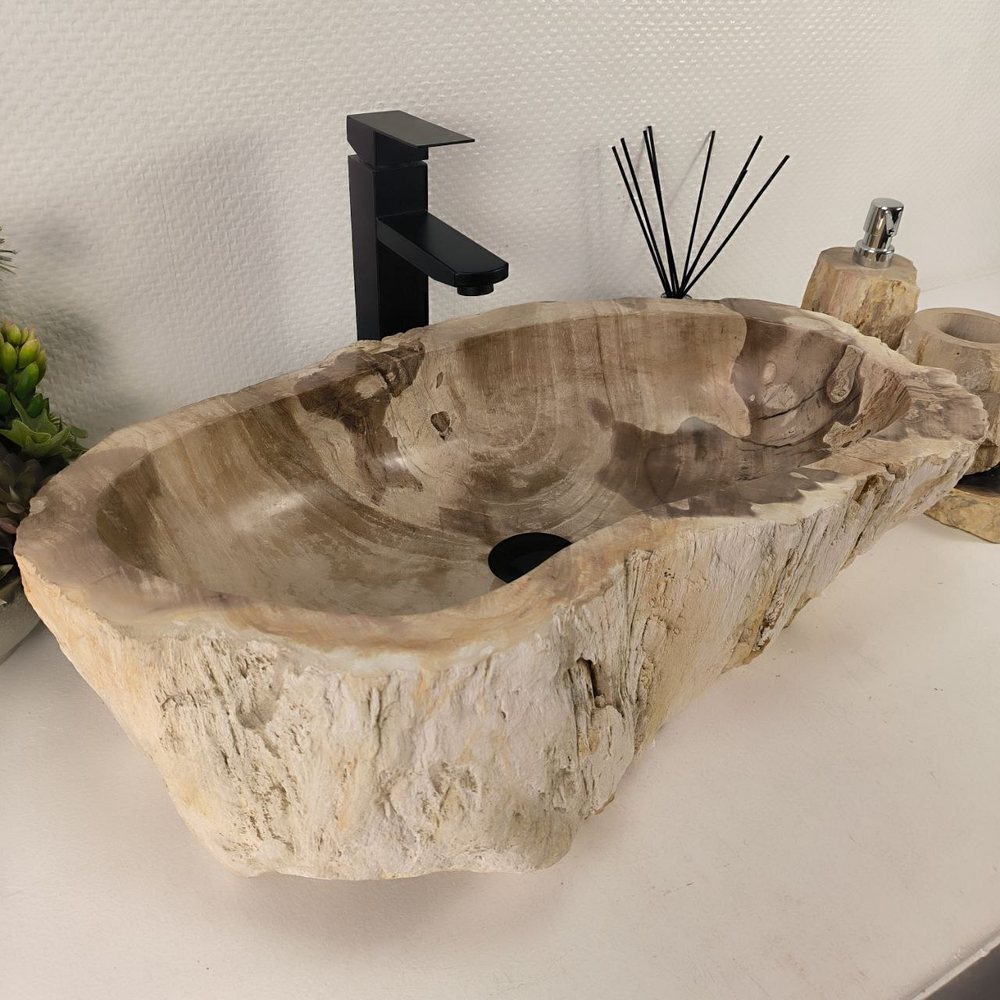 Раковина из окаменелого дерева OD-64760 61*36*15 0176