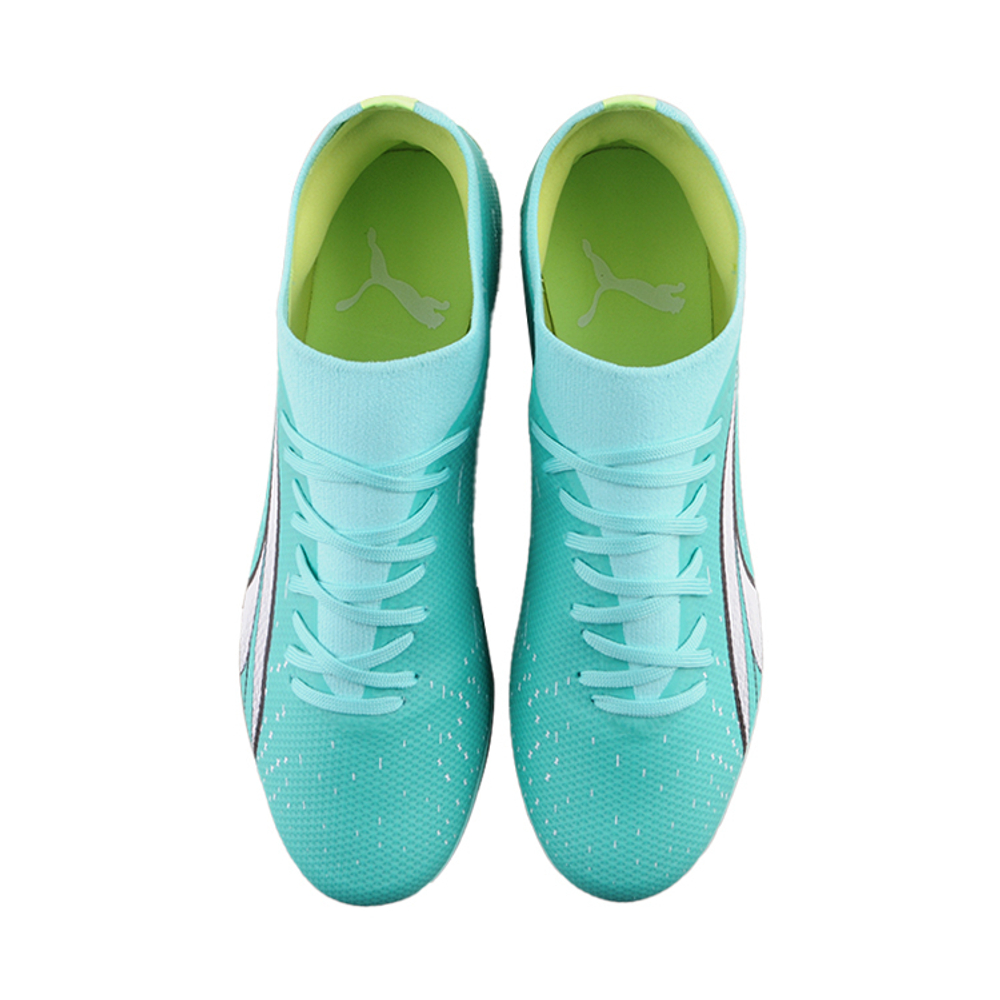 PUMA Ultra Match round head comfortable MG (rubber short nails) artificial turf fabric wear-resistant breathable football shoes for men and women the same mint green