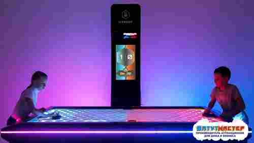 Интерактивный коммерческий аэрохоккей «Квазар» с проектором, 242×215×150 см