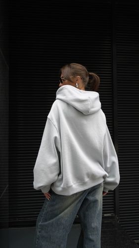 Голубой худи на молнии с капюшоном