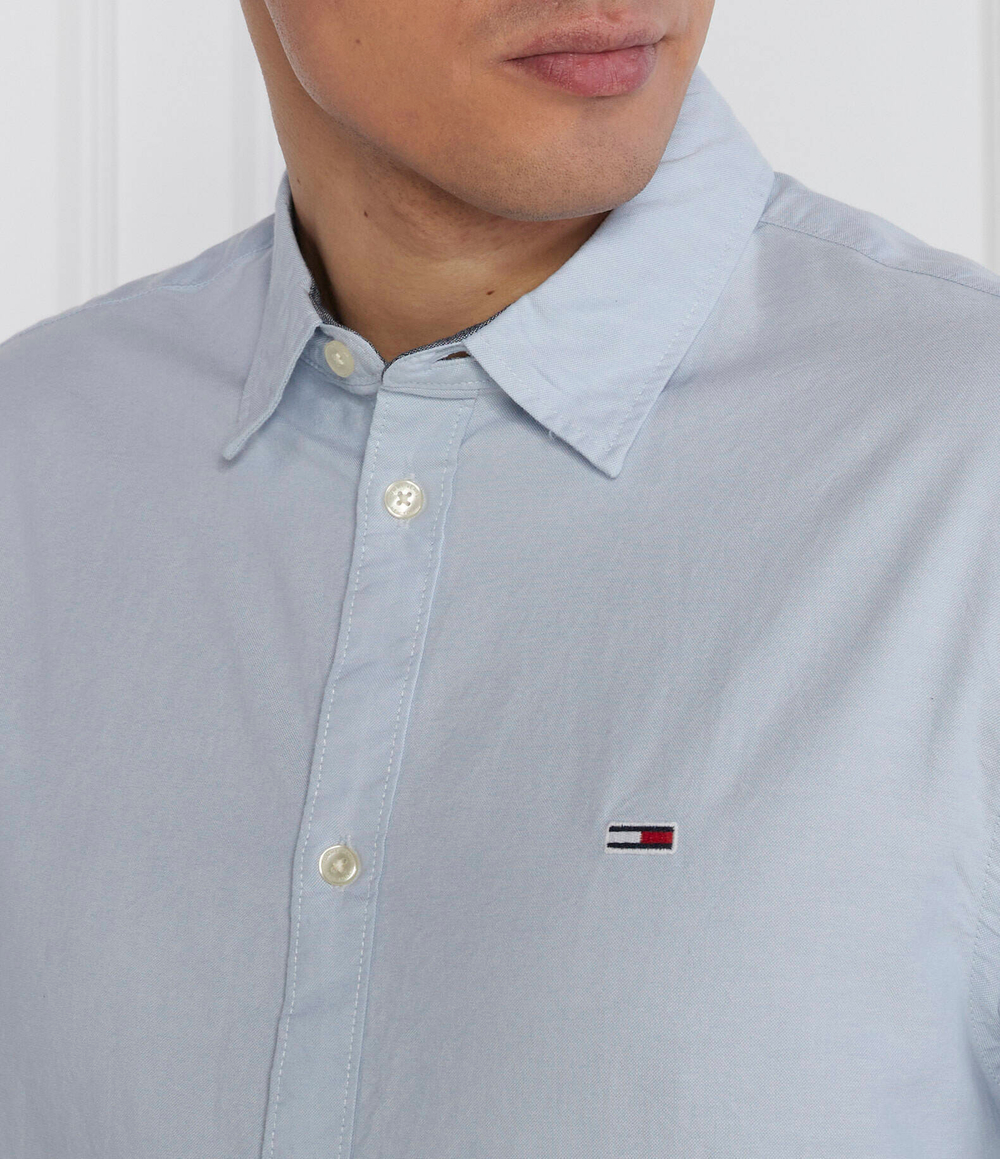 рубашка classic oxford Tommy Jeans - голубой(DM0DM15408)