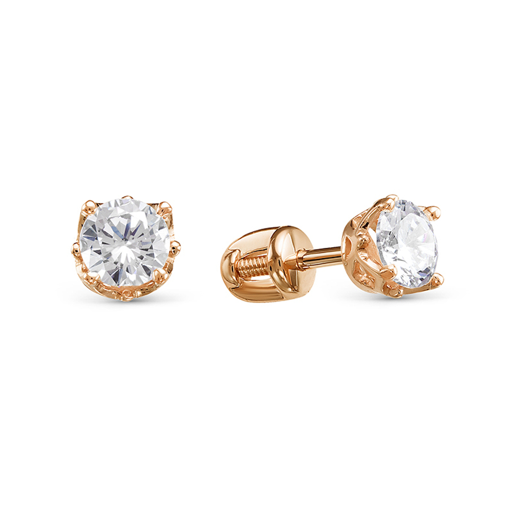 Серьги из золота 585 пробы с Фианит