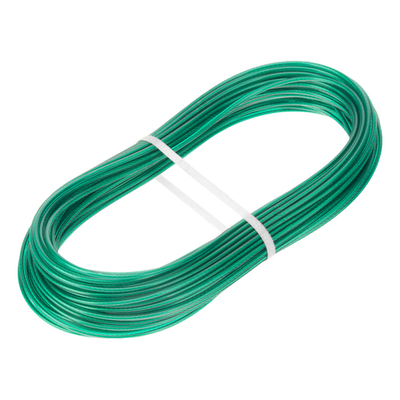 Трос металлополимерный зеленый ПР-2.5, толщина 2.5 мм, моток 20 метров Сибртех