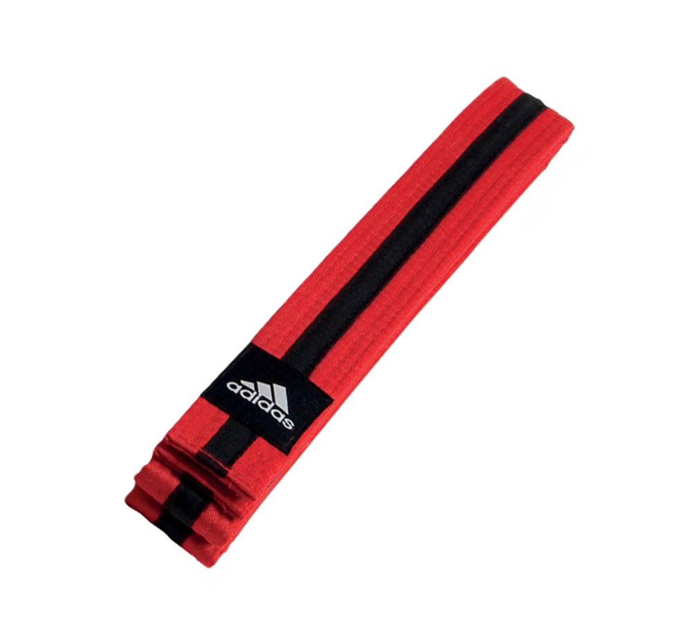 Пояс для тхэквондо Adidas Club красно-черный