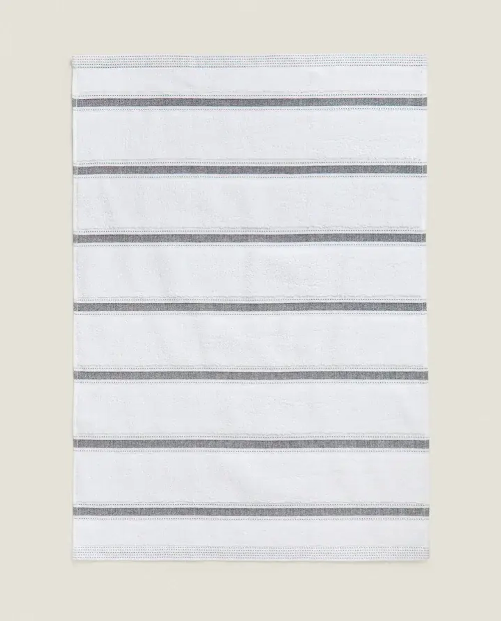 ZARA HOME ХЛОПЧАТОБУМАЖНОЕ ПОЛОТЕНЦЕ, СЕРО-КОРИЧНЕВЫЙ