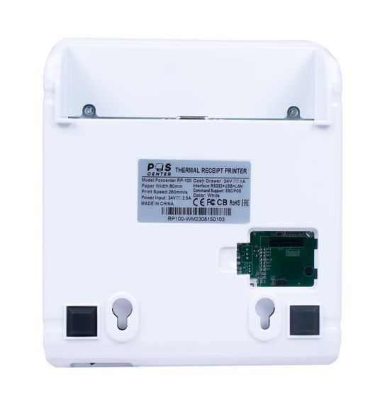 Принтер чеков POScenter RP-100 USE (80мм, 260 мм/сек, автоотрез, RS232+USB+LAN) белый