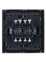 FORTE&PIANO Выключатель 2-клавишный проходной с индикацией 10А FP508 сталь IEK