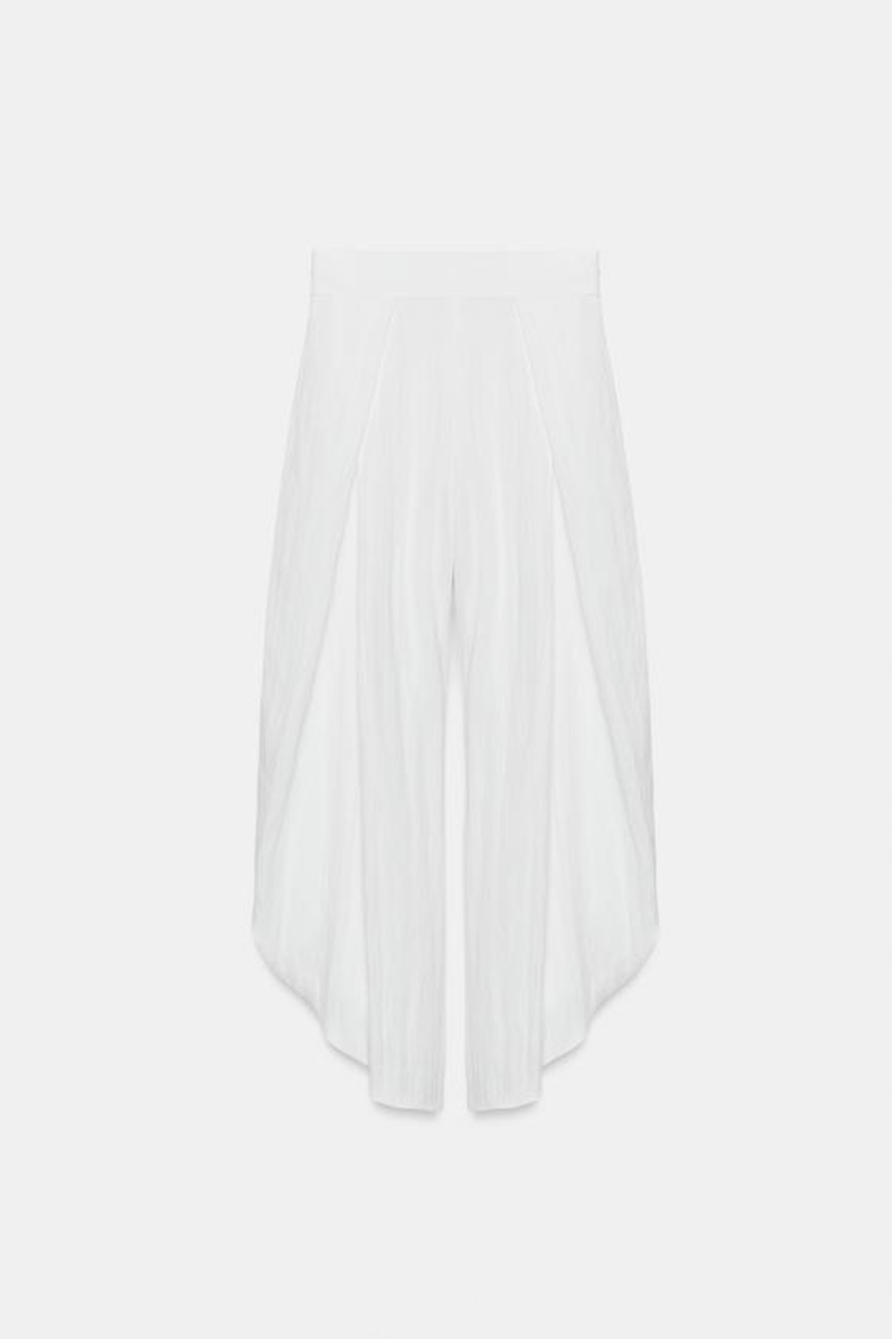 ZARA БРЮКИ С РАЗРЕЗАМИ — ZW COLLECTION, ЖЕЛТОВАТО-БЕЛЫЙ
