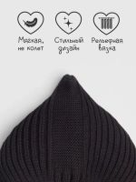 Чепчик для мальчика вязаный на завязках на осень