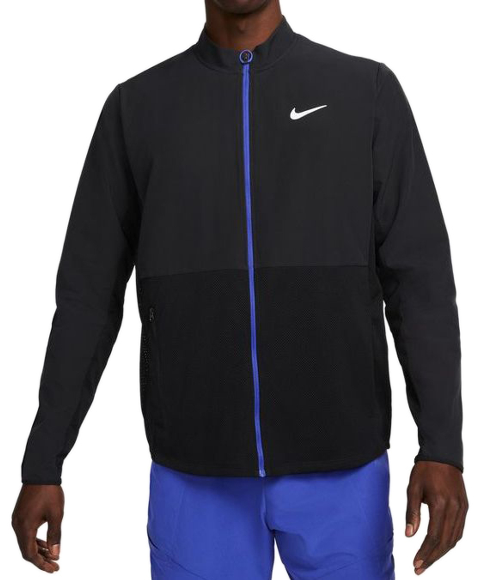 Мужская теннисная кофта Nike Court Advantage Packable Jacket - black/lapis/lapis/white
