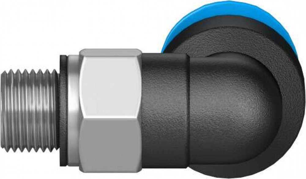 QSML-M5-6-100 Угловой штуцер с цанговым зажимом и резьбой