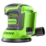 Эксцентриковая шлифмашина акк. Greenworks OS325, 24V, 125 мм, 5000-8000-11000 об/мин, амплитуда 2.4 мм, без АКБ и ЗУ (3100907)