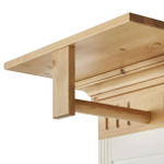 Вешалка настенная Хельсинки, малая, белый/антик