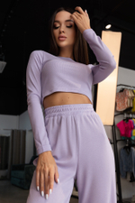 Костюм женский лапша с брюками и топом оптом