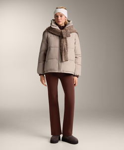 OYSHO Бесшовные брюки Bootcut с высокой посадкой, бургунди