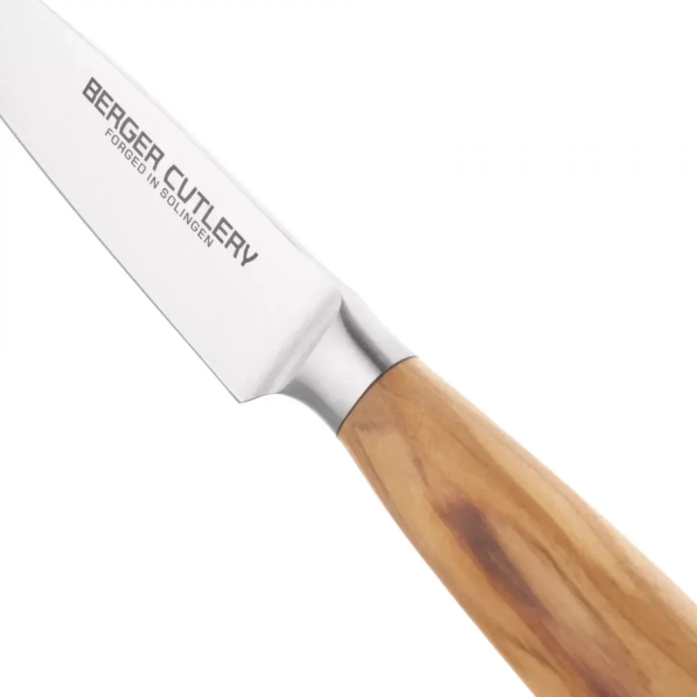 Нож для чистки и нарезки 9см Berger Cutlery Ergo Line Olive