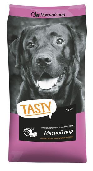 Tasty сухой корм для собак Мясной пир