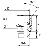 Штуцер FNE JIC 3/4" BSP 1/2"